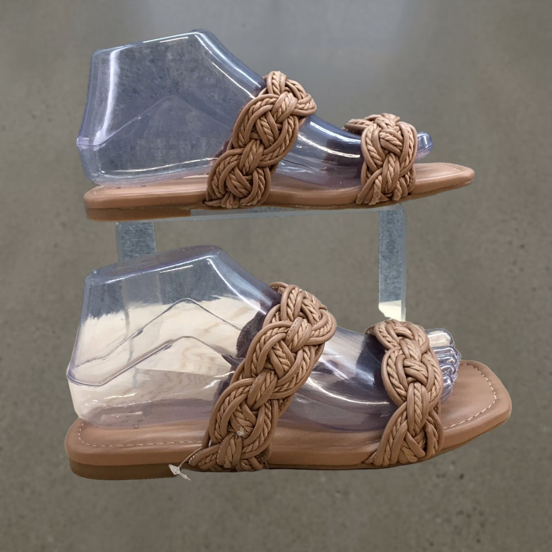 Vintage A New Day Sandal Womens 6.5 Brown Sarafina Braided Slip On Casual Leather NEW Size US 7 / IT 37 - 1 Thumbnail