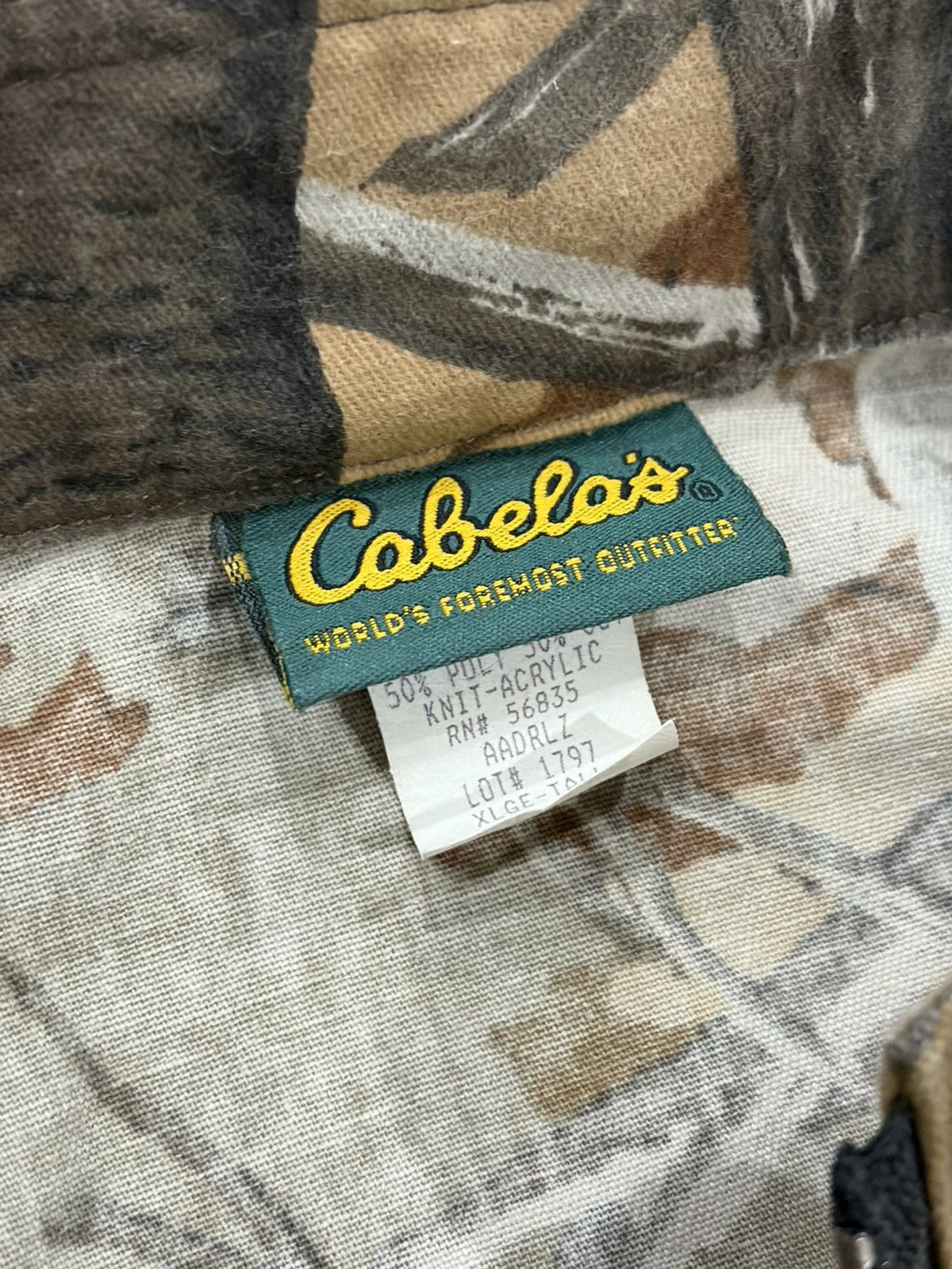 Cabelas Vintage 90s Cabela’s Tree Camo Bomber Jacket Boxy XL USA Size US XL / EU 56 / 4 - 3 Thumbnail