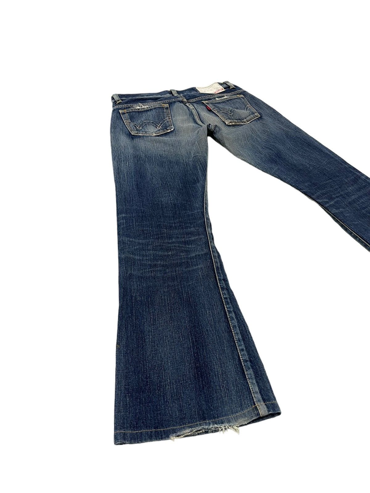 Edwin Flare Jeans Edwin Japan Faded Distress Boot Cut 7🟦9 Size US 32 / EU 48 - 12 Thumbnail