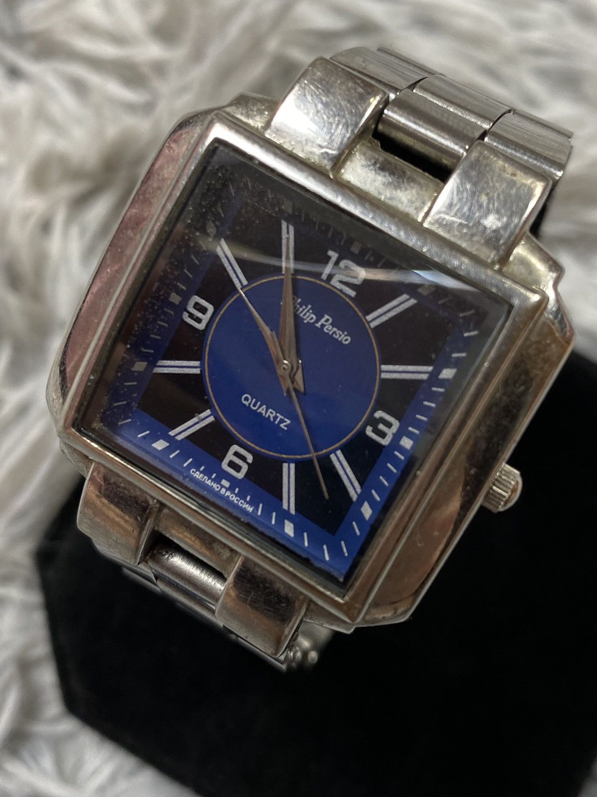 Japanese Brand Philip Persio Blue Dial Quartz Watch - Japanese Brand Size ONE SIZE - 3 Thumbnail
