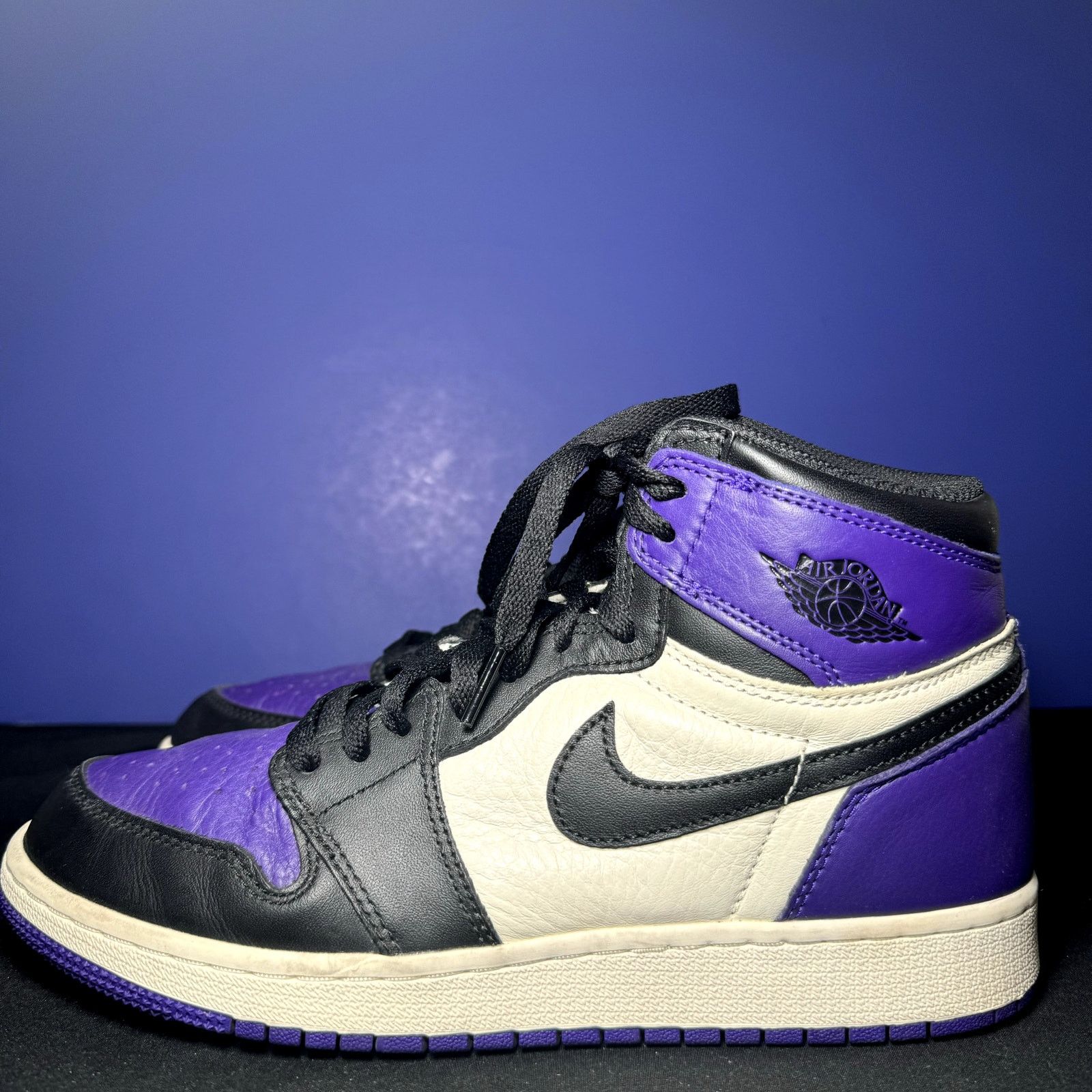 Jordan Brand × Nike Size 6.5 - Nike Air Jordan 1 Retro High OG GS Court Purple Size US 6.5 / EU 39-40 - 8 Thumbnail