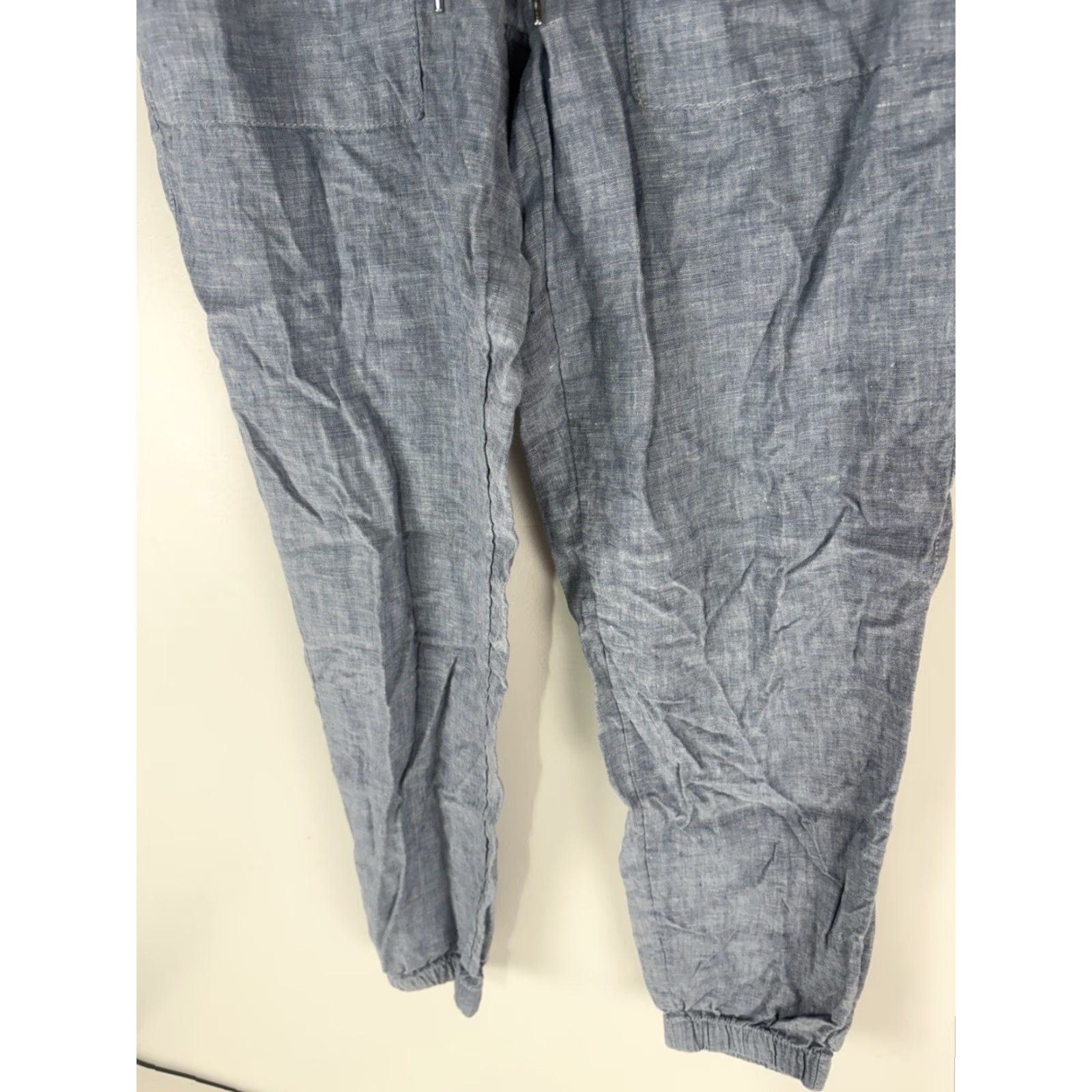 Athleta VINTAGE Athleta Women's Linen Joggers Activewear Casual Tapered Pants Size 2 Blue Size 26" / US 2 / IT 38 - 3 Thumbnail