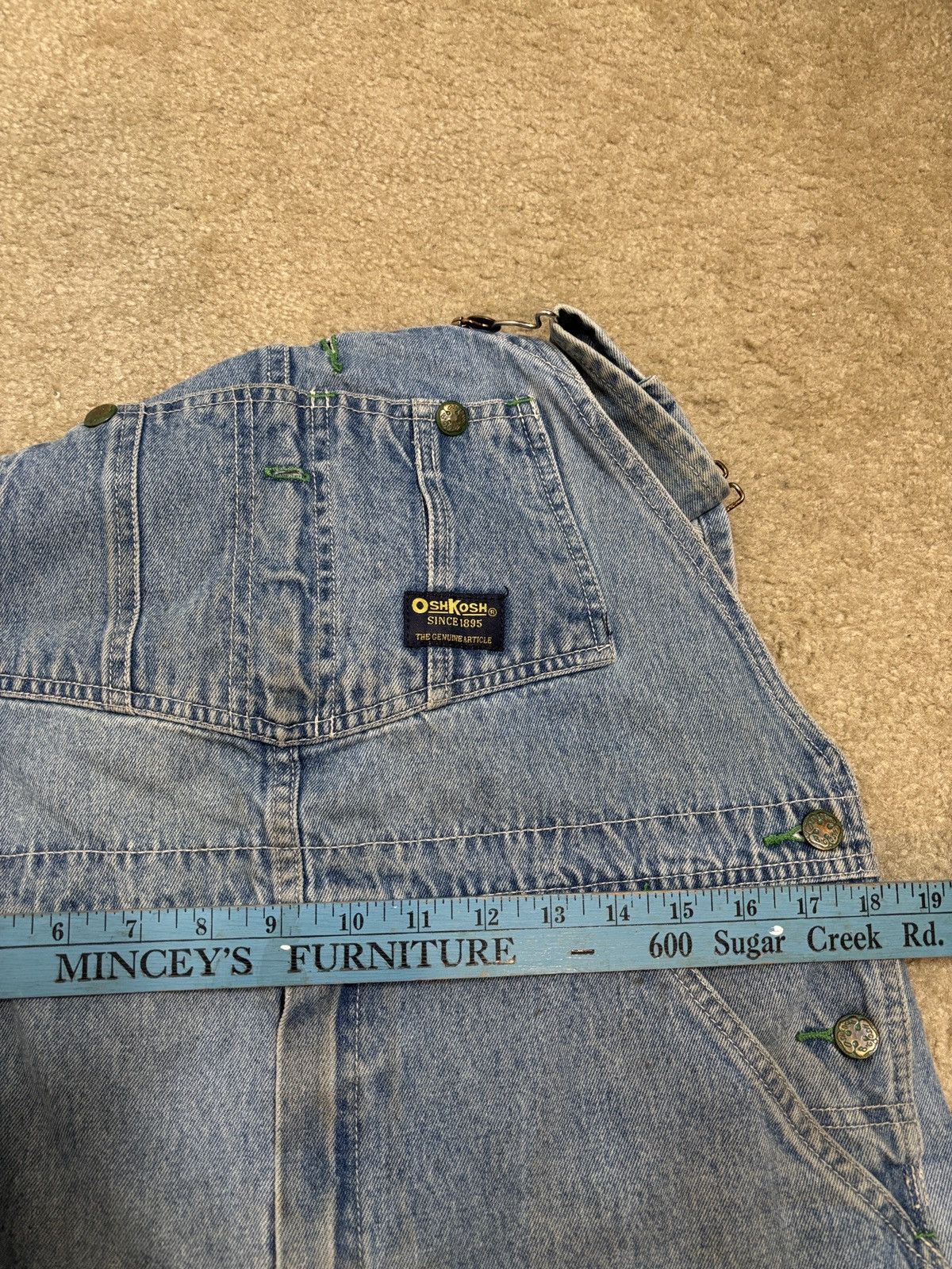 Oshkosh Vintage Oshkosh Denim Overalls Workwear 36x30 Size US 36 / EU 52 - 7 Thumbnail