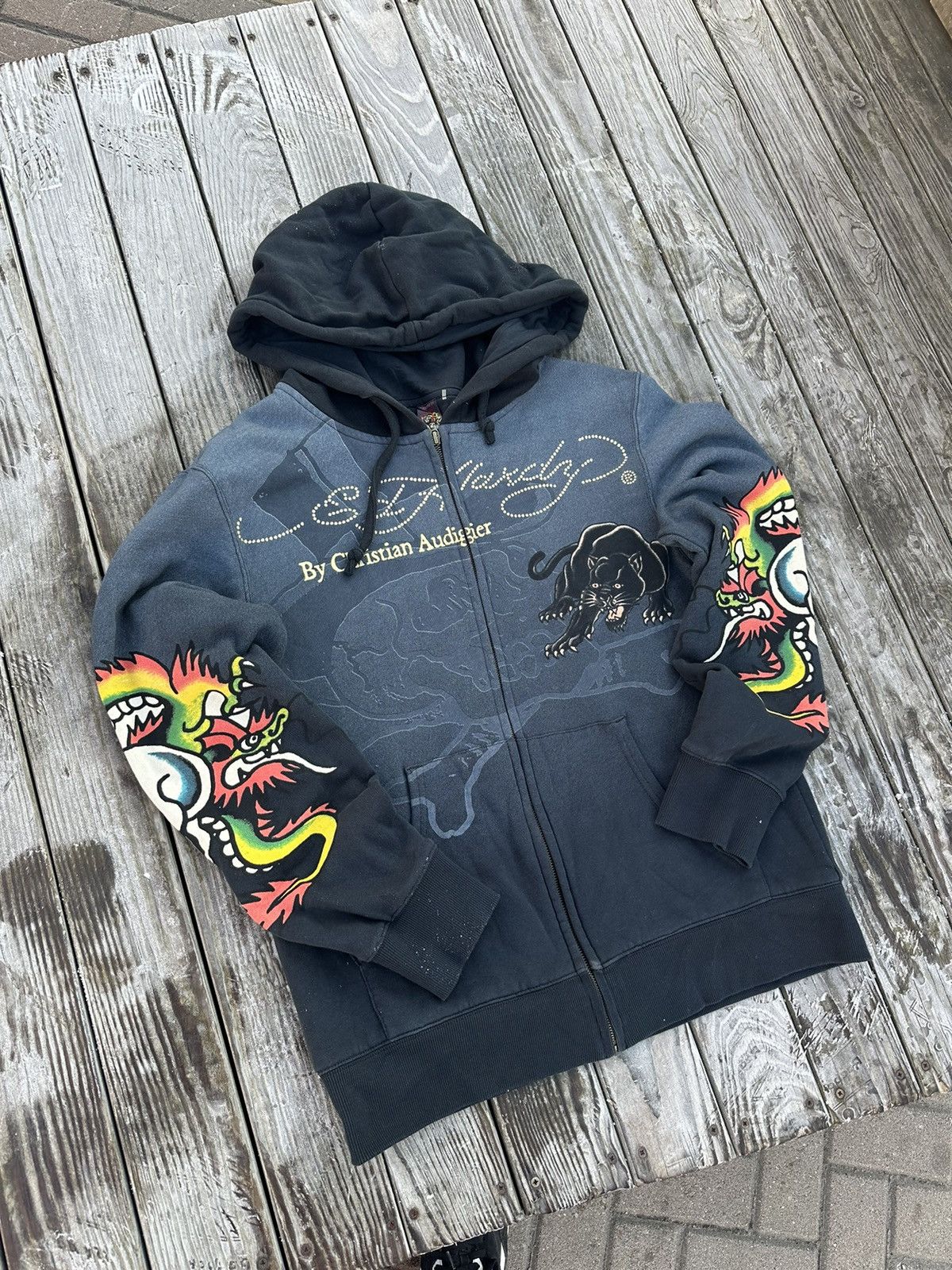 Ed hardy zip up jacket hotsell