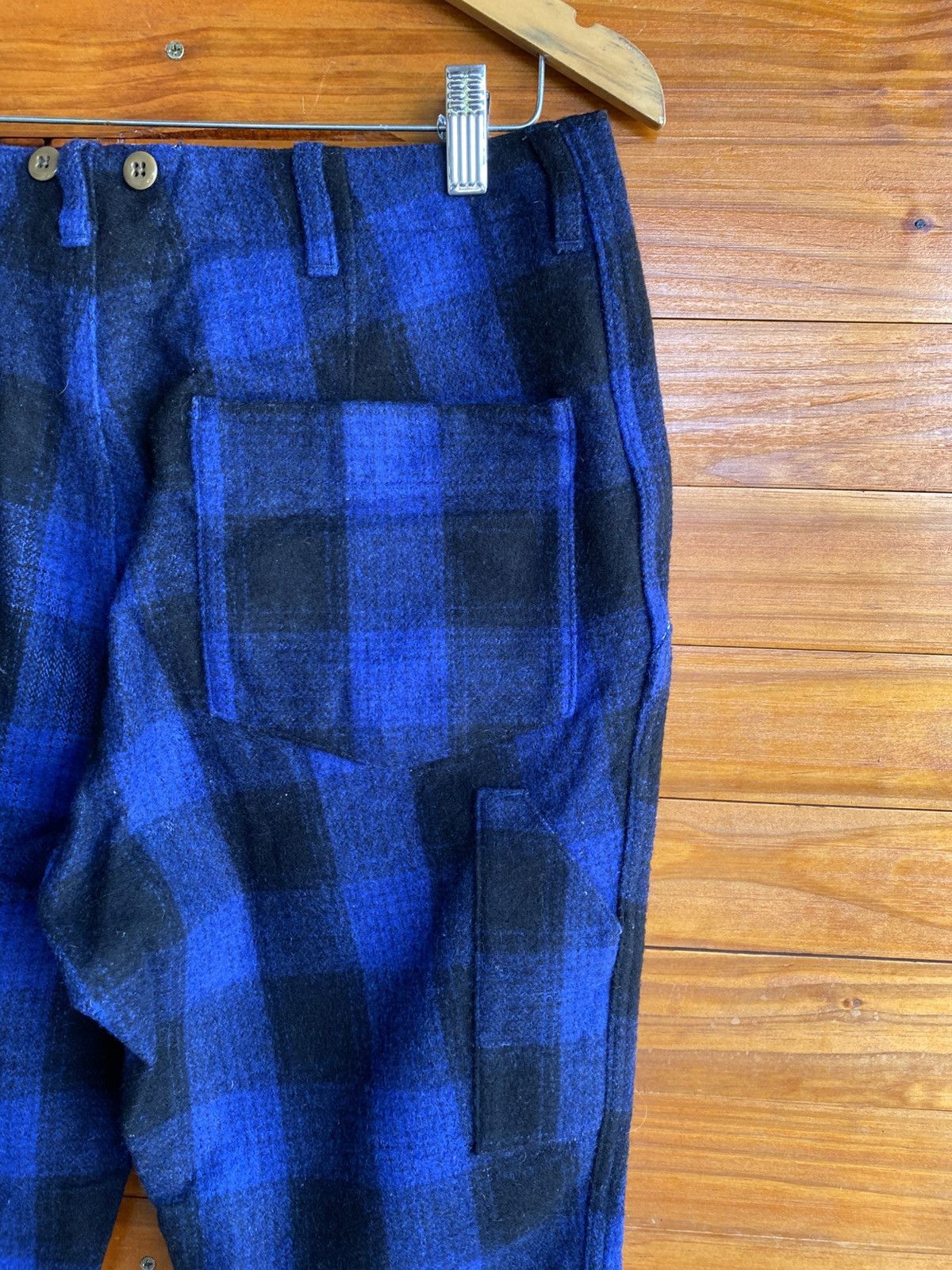 BEAUTY&YOUTH Vintage Japanese Blue Check Wool Jogger Pants Size US 30 / EU 46 - 12 Thumbnail