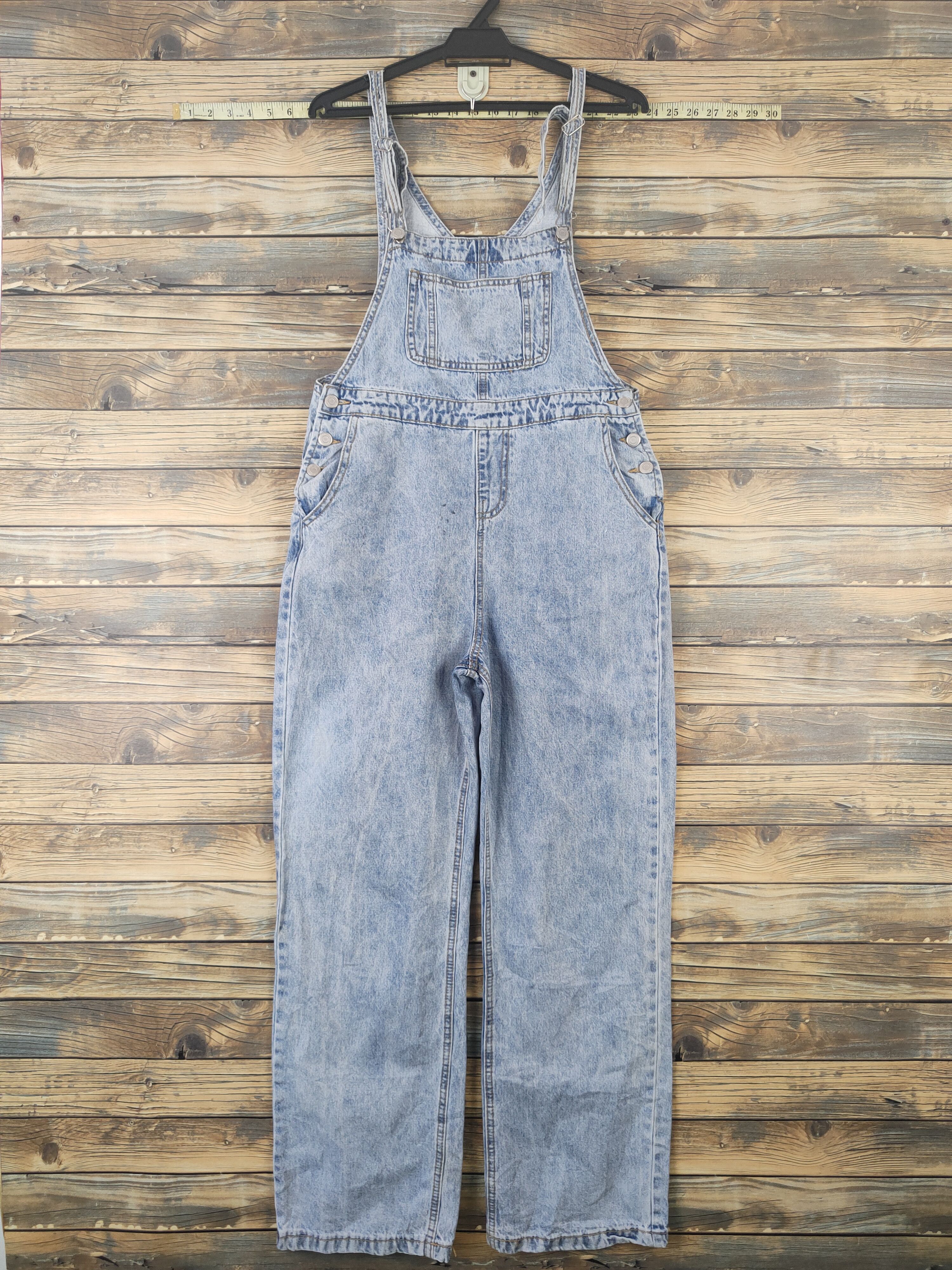 Japanese Brand × Vintage Streetwear Vintage Japan Brand Light Blue Denim Jumpsuits Size 34" / US 12 / IT 48 - 1 Thumbnail