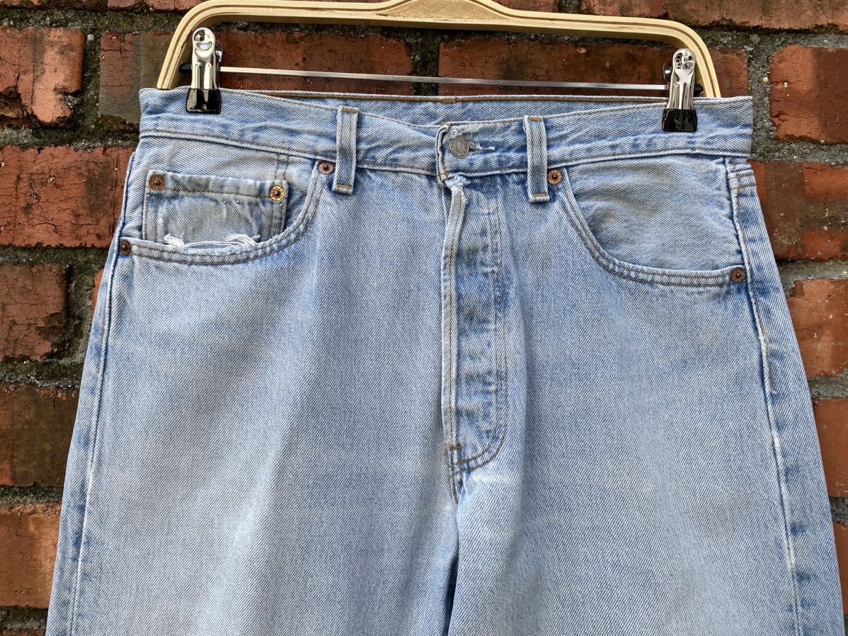 Levi's Vintage Clothing × Vintage W32x31.5 Vinatge levi's 501 made in USA faded 90s distressed Size US 32 / EU 48 - 3 Thumbnail