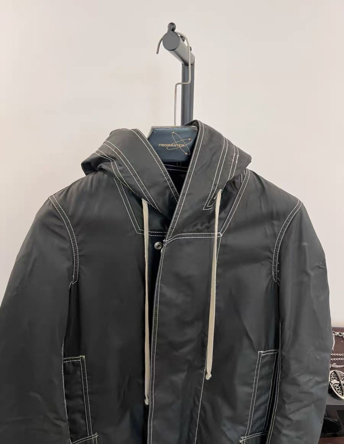 Rick Owens Rick Owens DRKSHDW Waxed Canvas Long Fishtail Quilted Coat Size US XS / EU 42 / 0 - 3 Thumbnail