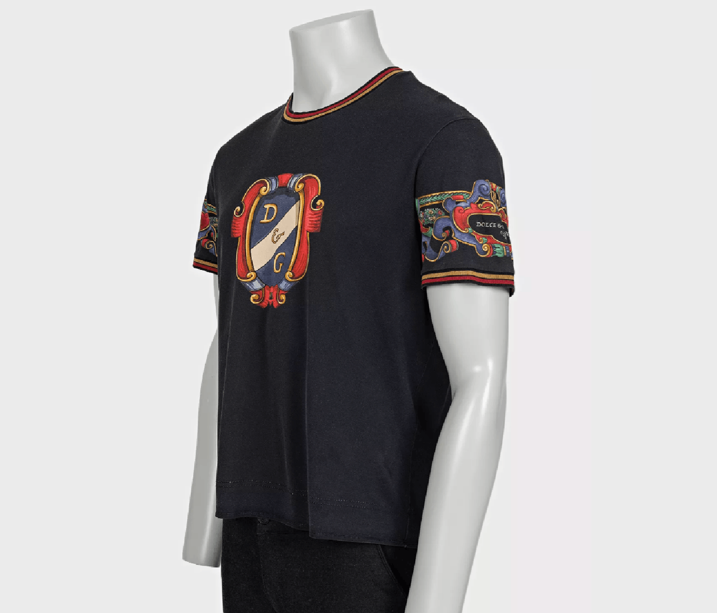 Dolce & Gabbana Dolce & Gabbana Black Graphic Print T-Shirt IT52 XL Size US XL / EU 56 / 4 - 2 Thumbnail