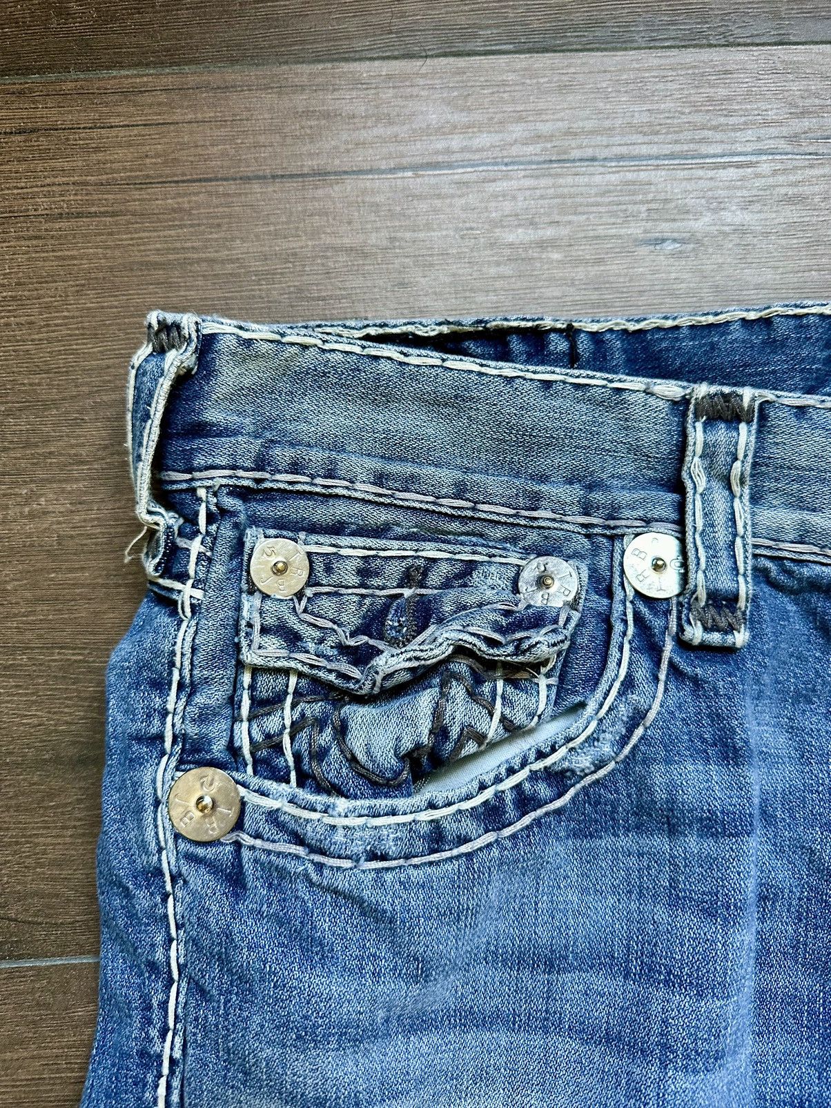 True Religion 🇺🇸Vintage True Religion Faded Denim jeans Made in Usa Size US 34 / EU 50 - 10 Thumbnail
