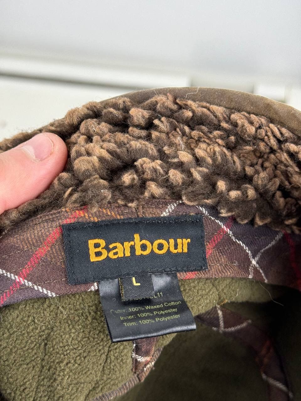 Barbour -Barbour Wax Olive Baseball Winter Ear Flaps Fleece Lined Ca Size ONE SIZE - 7 Thumbnail