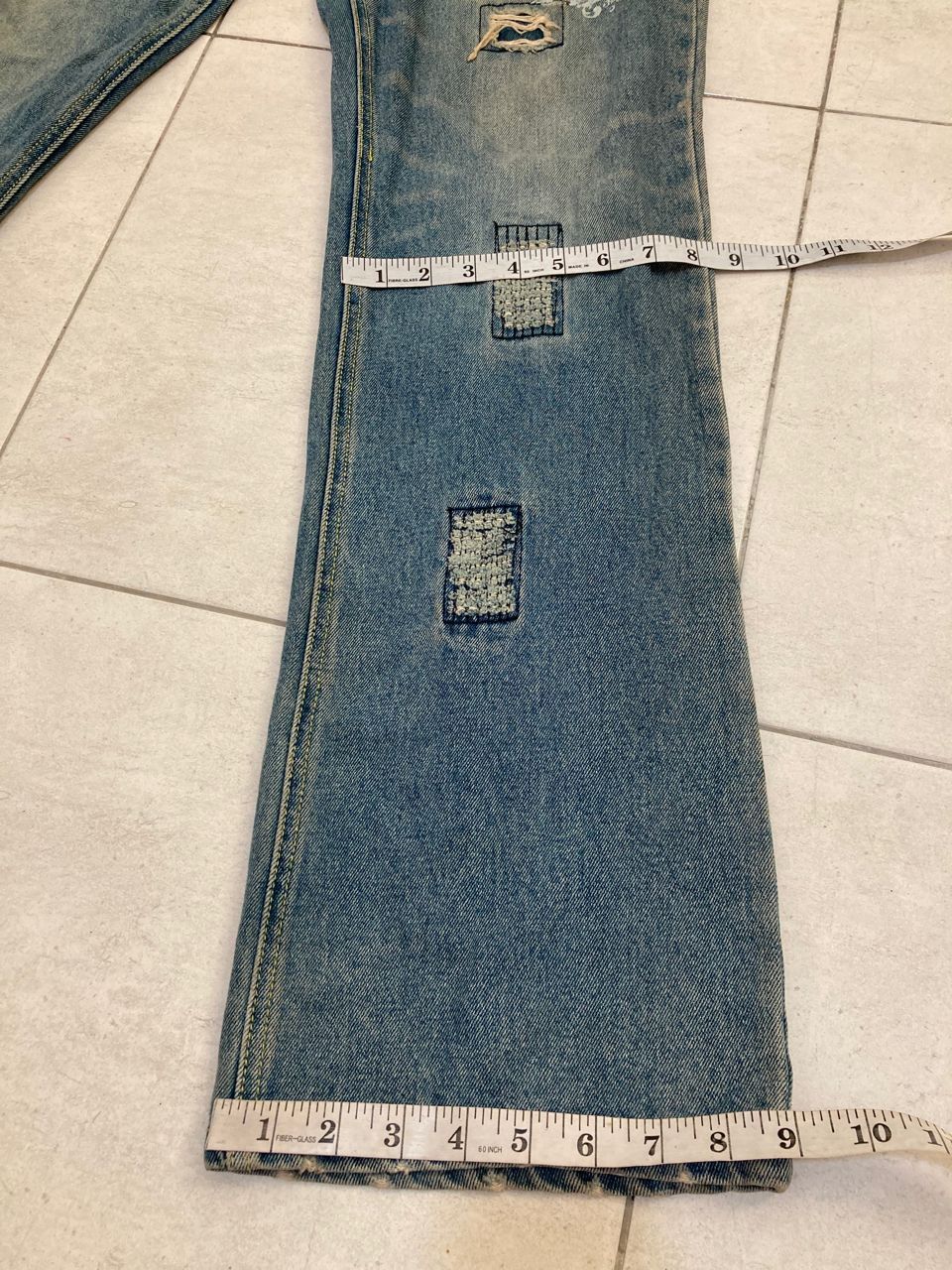 Hysteric Glamour Vintage Surf Distressed Denim Body Glove Surf Size US 33 - 6 Thumbnail