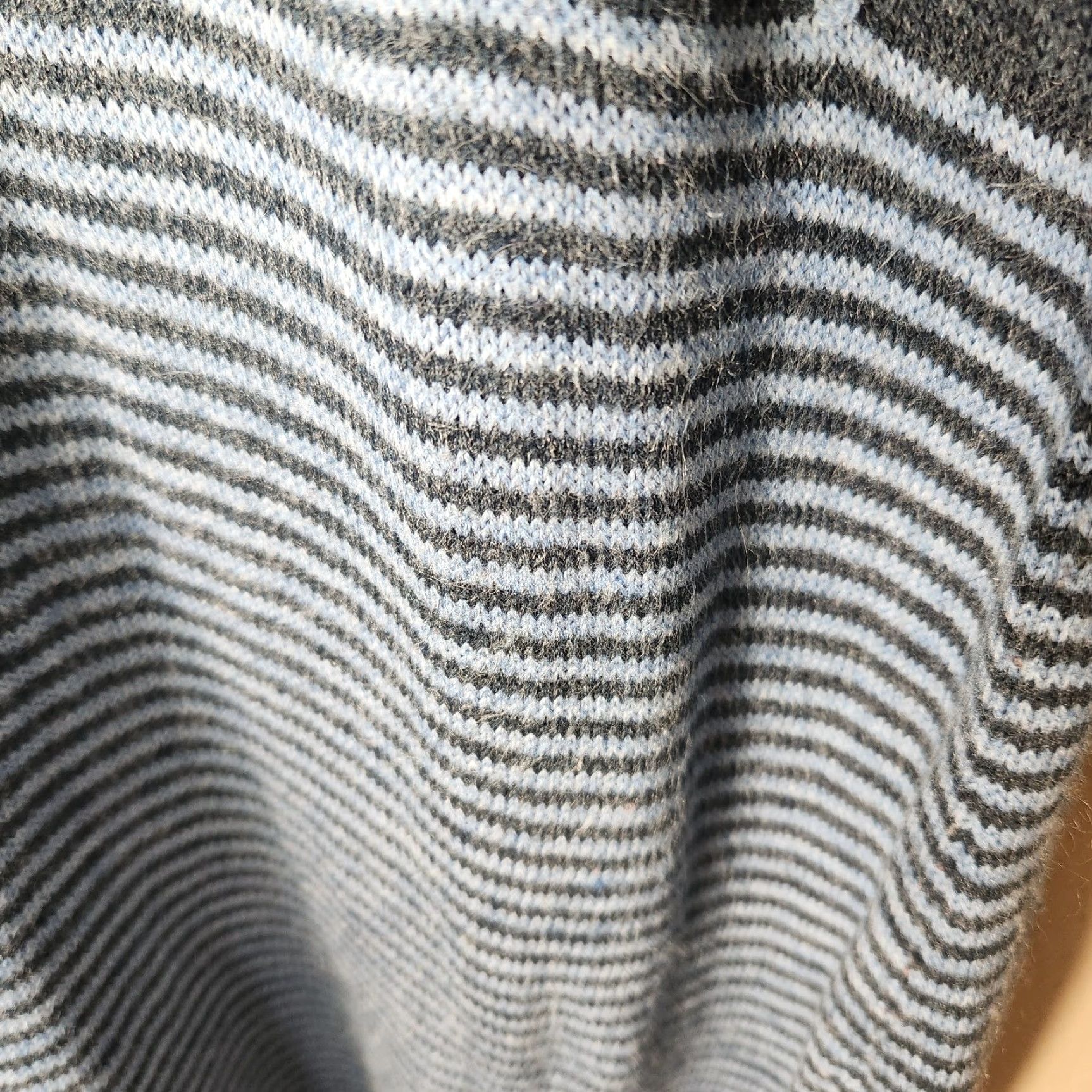 Vintage VINTAGE Flowers Gaarvi Blue/Gray Stripe Floral Long Sleeve Wool Blend Midi Dress-Size M Shirt Womens Size M / US 6-8 / IT 42-44 - 3 Thumbnail