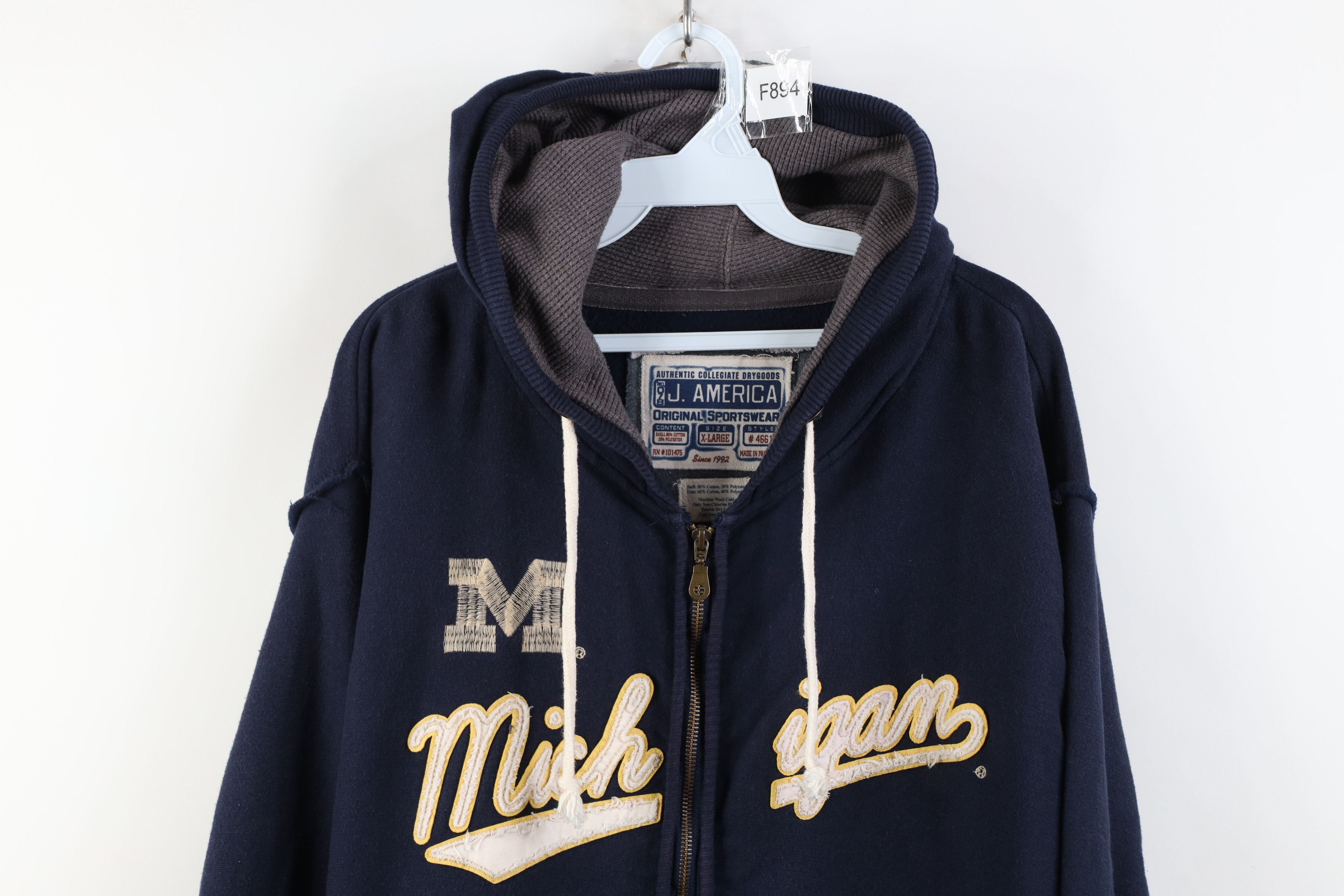 Vintage Vintage Script University of Michigan Full Zip Hoodie Size US XL / EU 56 / 4 - 2 Thumbnail