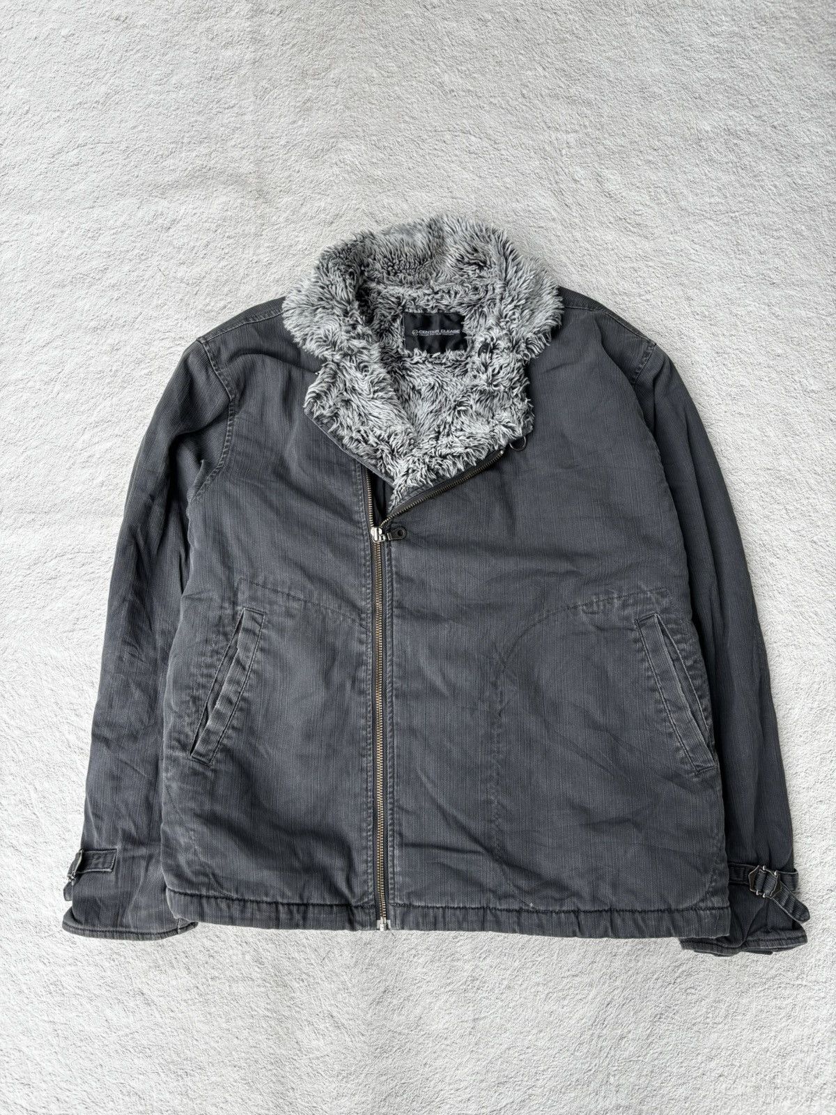 Japanese Brand Vkei RussK Faux Fur Riders Jacket Backlash Ifsix