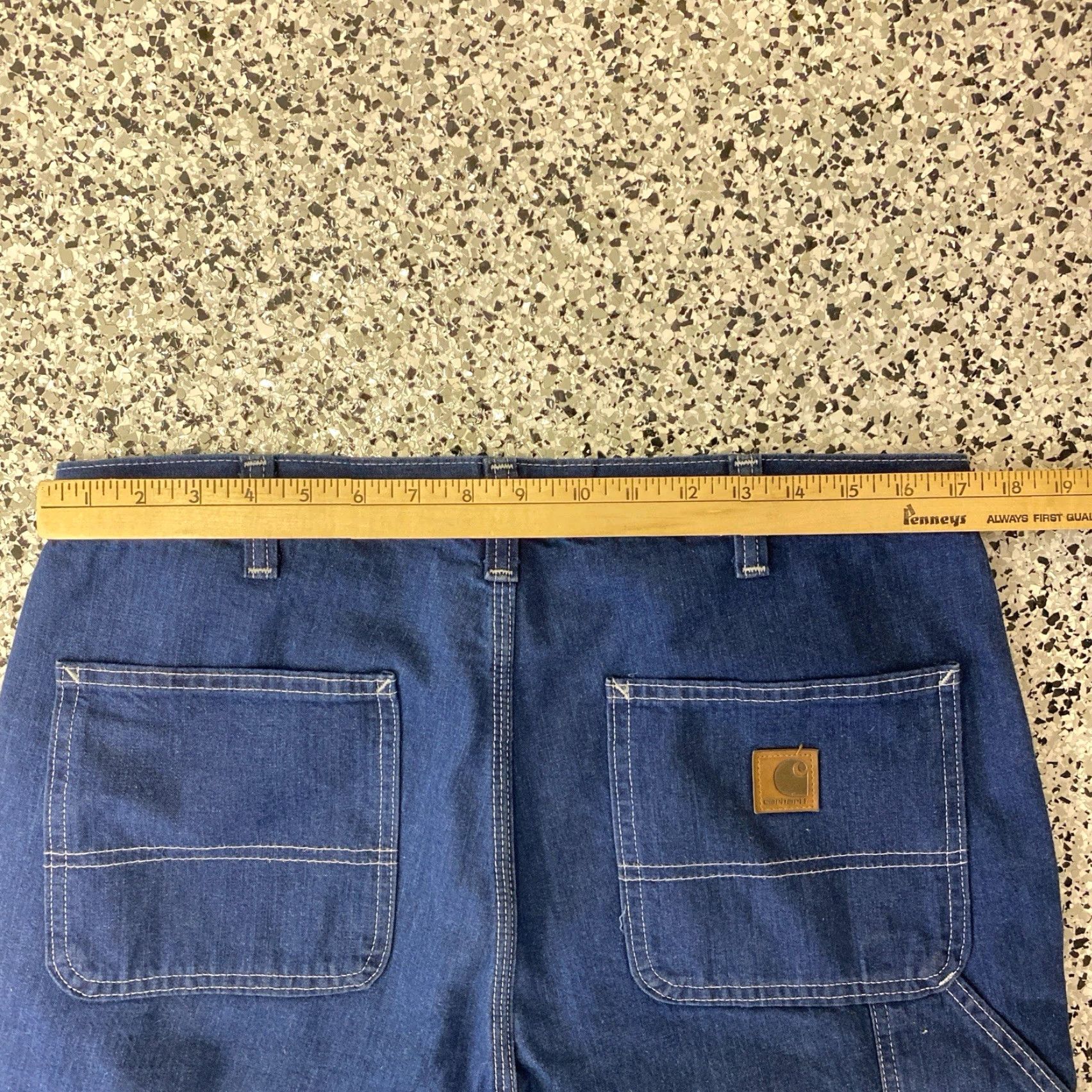 Carhartt VINTAGE Carhartt Dungaree Fit Denim Blue Jeans Carpenter Pants 34/34 Men Regular 34 Blue Distressed 5-Pocket Outdoor Classic American Carhartt Jeans Size US 34 / EU 50 - 4 Thumbnail