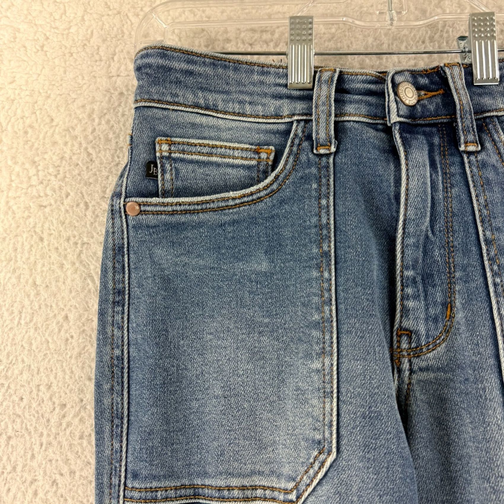 Denime Judy Blue Jeans Women 90s Straight Cargo Pocket Mid Rise Denim Blue 25 Regular Everyday Womens Jeans Size 42" / US 20 - 4 Thumbnail