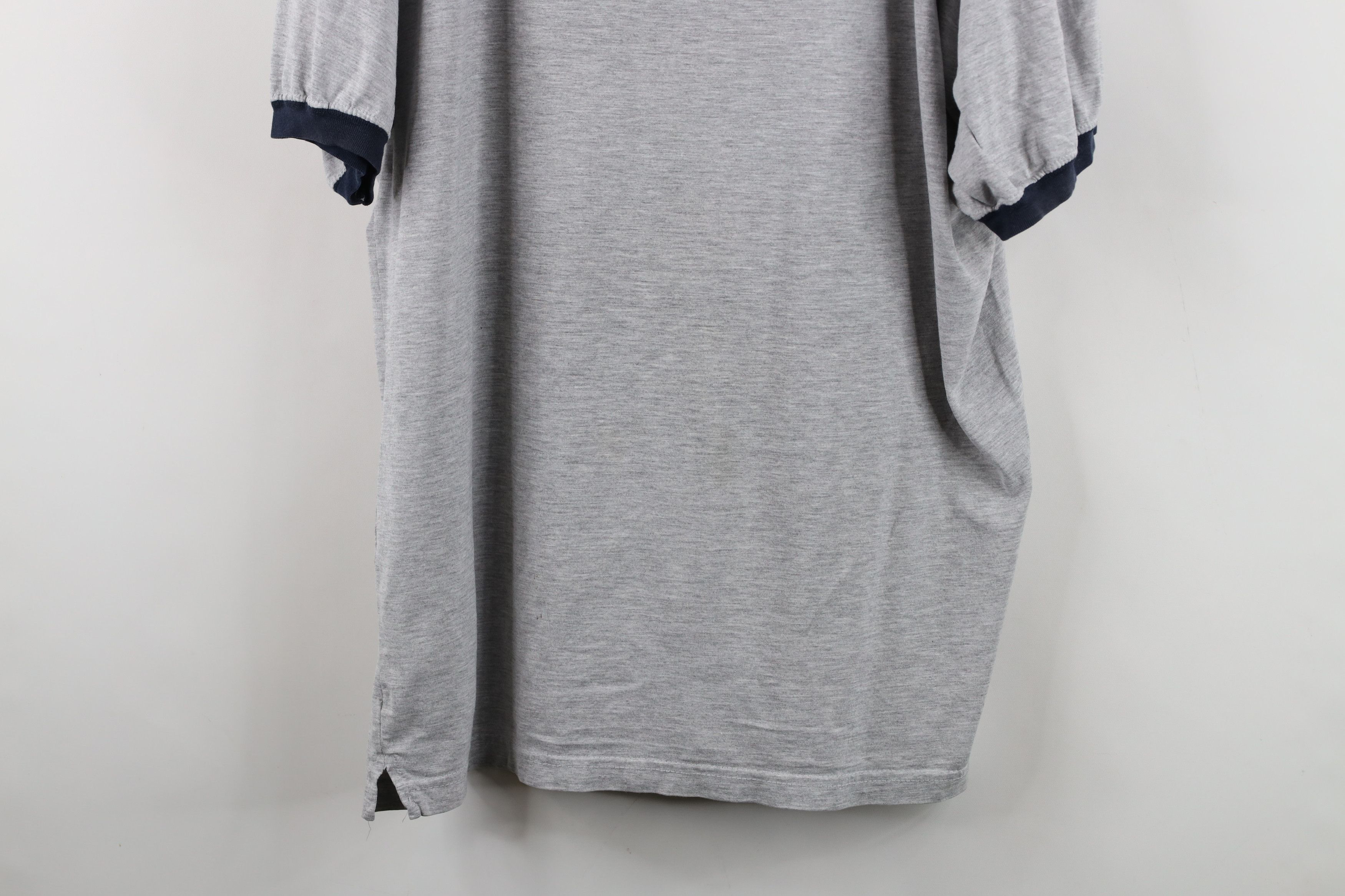 Vintage Vintage 90s Y2K Streetwear Short Sleeve Ringer T-Shirt Gray Size US L / EU 52-54 / 3 - 3 Thumbnail
