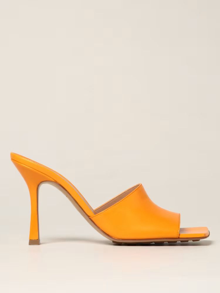 Bottega Veneta o1n1vont1224 Stretch Mules in Tangerine Size US 11.5 / IT 41.5 - 1 Thumbnail