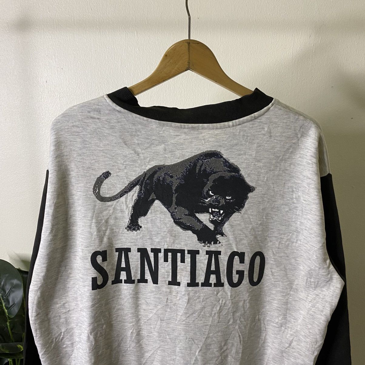H&M Santiago Black Panther Baseball Varsity Sweatshirt Size US L / EU 52-54 / 3 - 2 Thumbnail