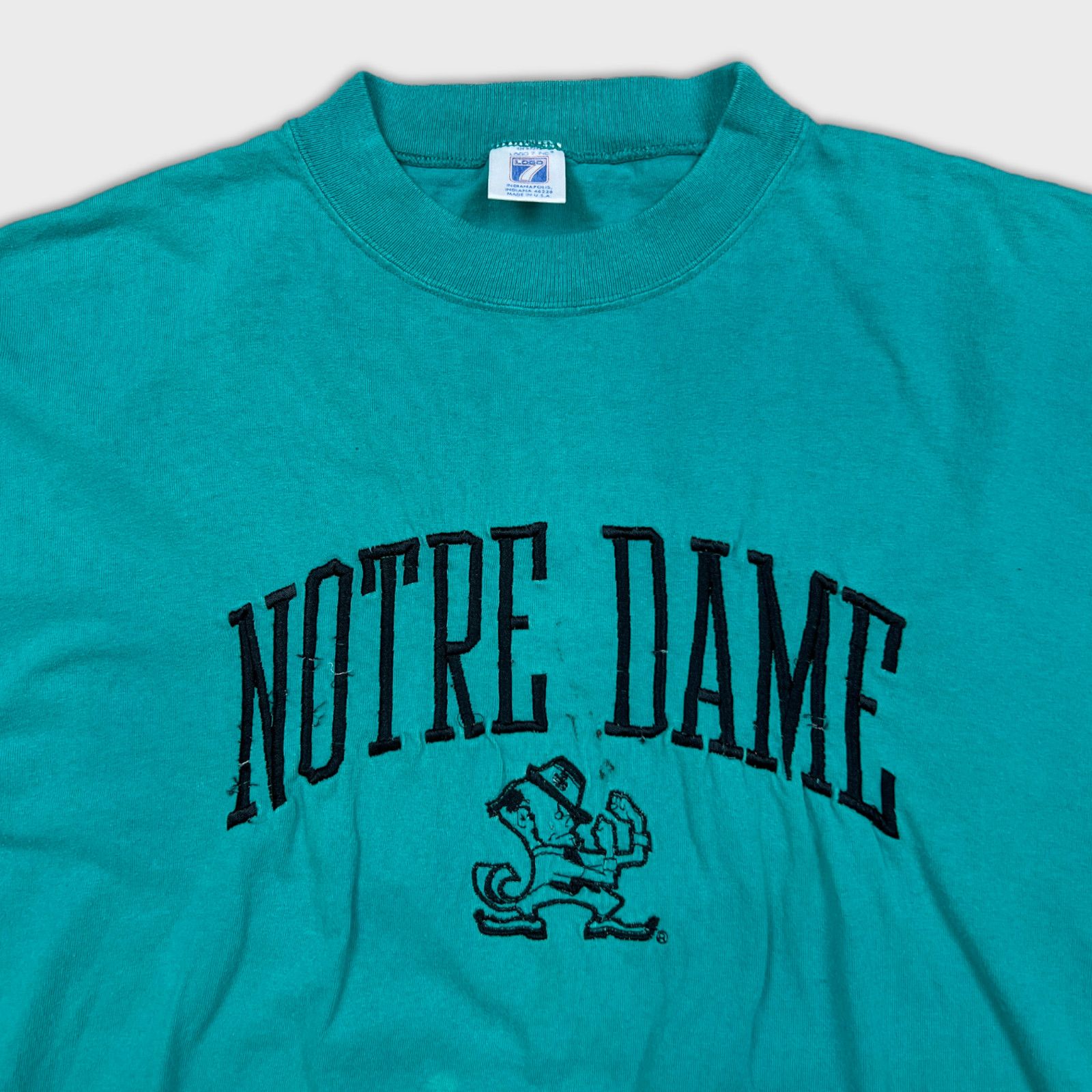 Logo 7 × NCAA × Vintage 90s Logo 7 Notre Dame University T Shirt XL Fighting Irish Size US XL / EU 56 / 4 - 2 Thumbnail