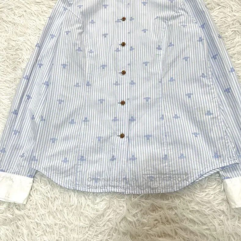Vivienne Westwood Vivienne Westwood Sky Blue Full Print Long Sleeve Shirt Size L / US 10 / IT 46 - 3 Thumbnail