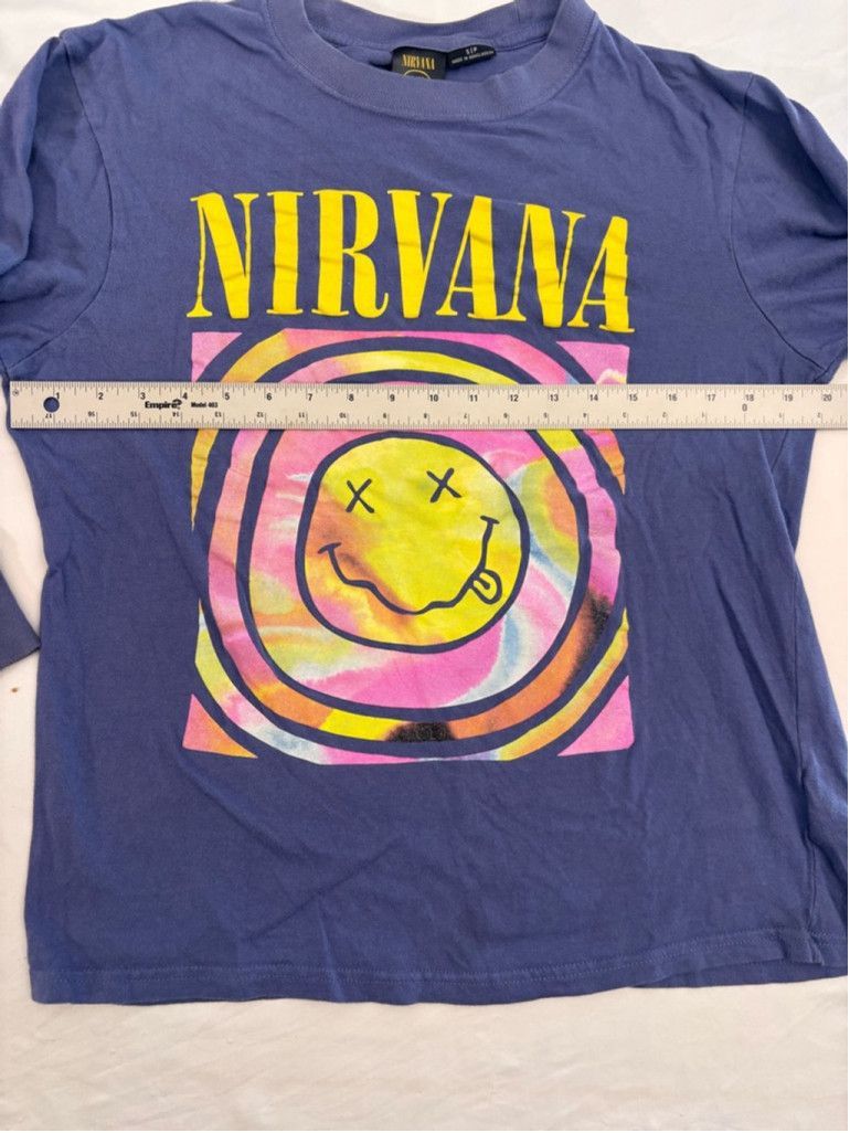 Nirvana Men's Nirvana Long Sleeve T-shirt Size L Purple Size L / US 10 / IT 46 - 4 Thumbnail