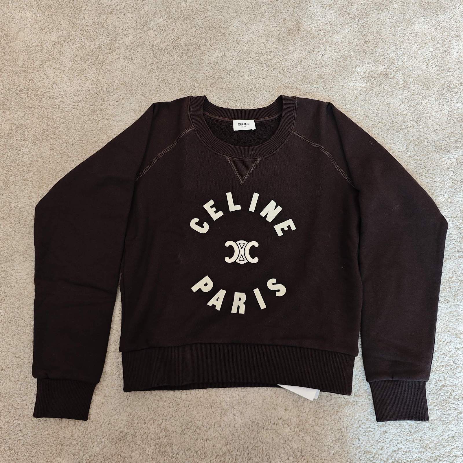 Celine Celine Triomphe Logo Sweatshirt Size XS Size XS / US 0-2 / IT 36-38 - 1 Thumbnail