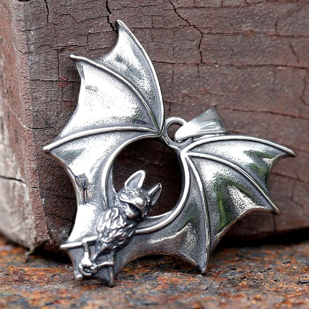 Jewelry Bat Pendant Detailed Necklace Size ONE SIZE - 5 Thumbnail
