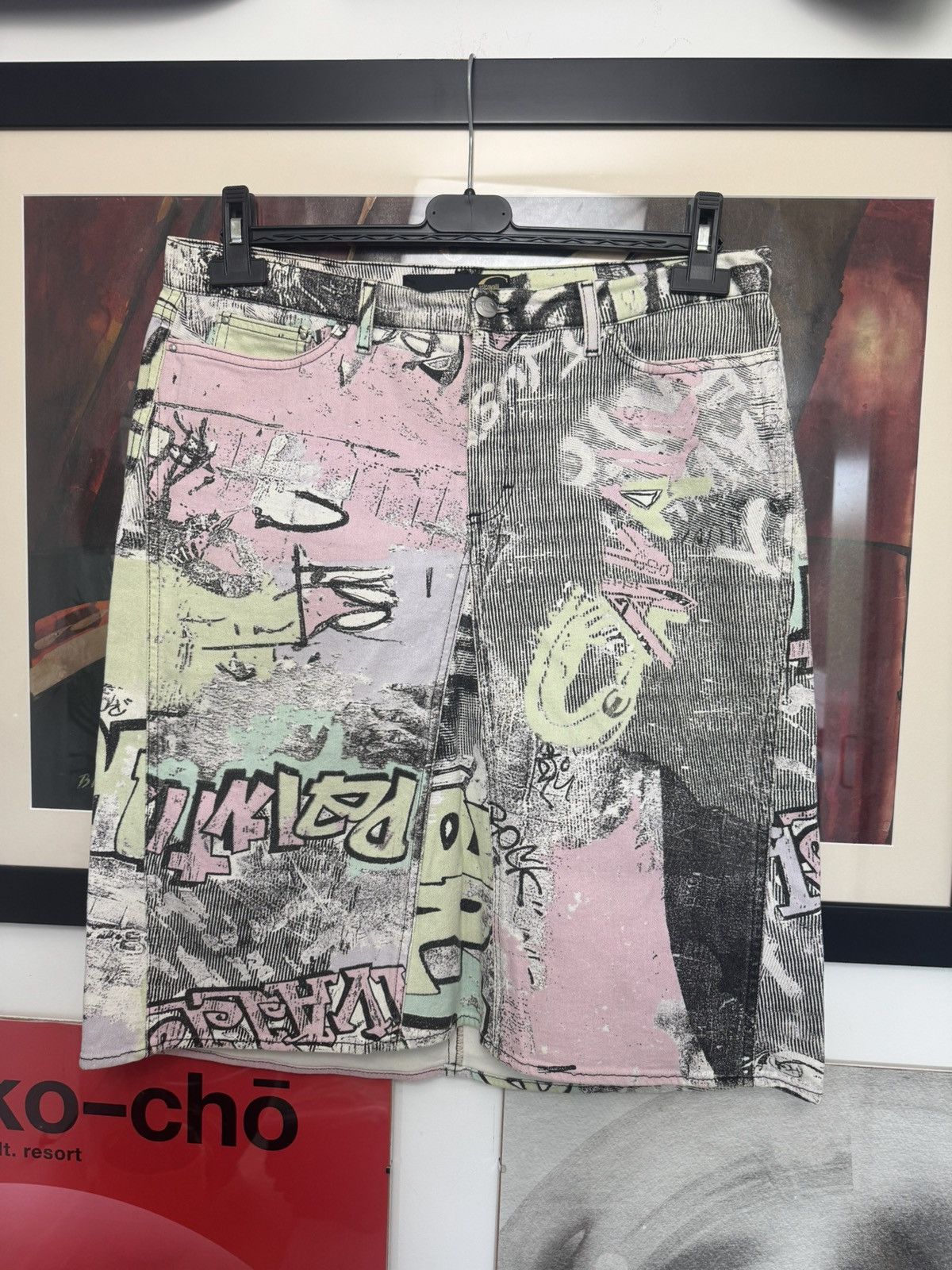 Vintage Just Cavalli Midi Skirt Y2k Fullprint Designer Hype