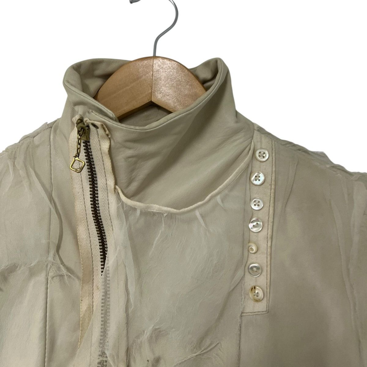 Japanese Brand Aski kataski web leather jacket Size S / US 4 / IT 40 - 2 Thumbnail