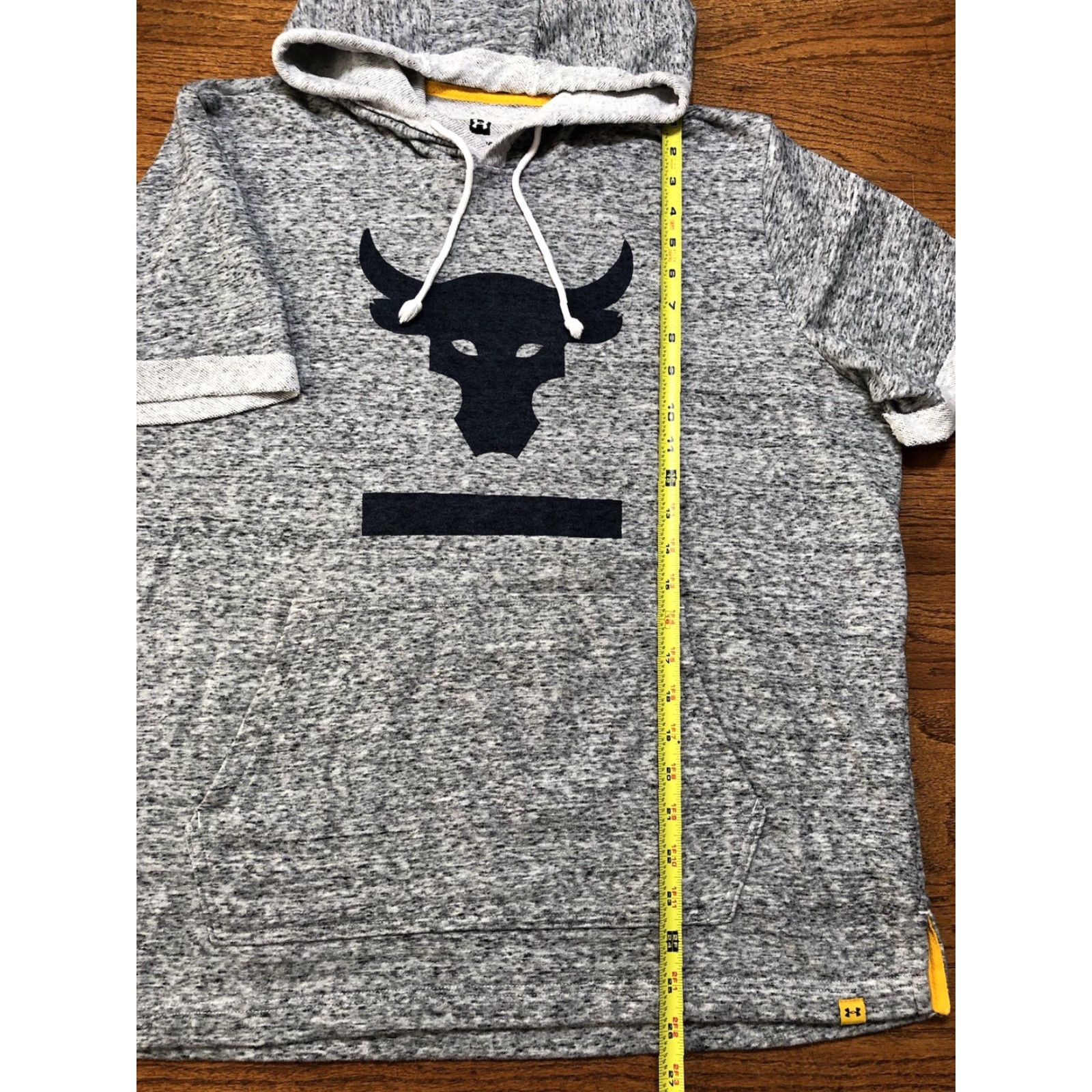 Under Armour Under Armour Project Rock Terry Short Sleeve Hoodie Mens Large Gray Size US L / EU 52-54 / 3 - 6 Thumbnail