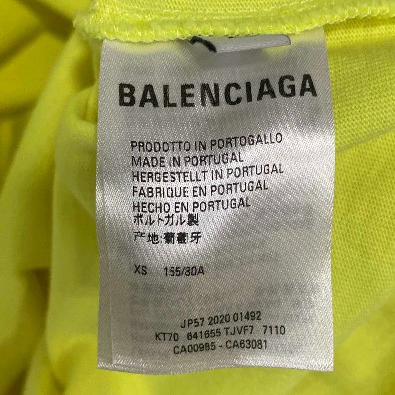 Balenciaga Balenciaga Fluorescent Yellow Coke Logo T-Shirt Size US XS / EU 42 / 0 - 6 Thumbnail