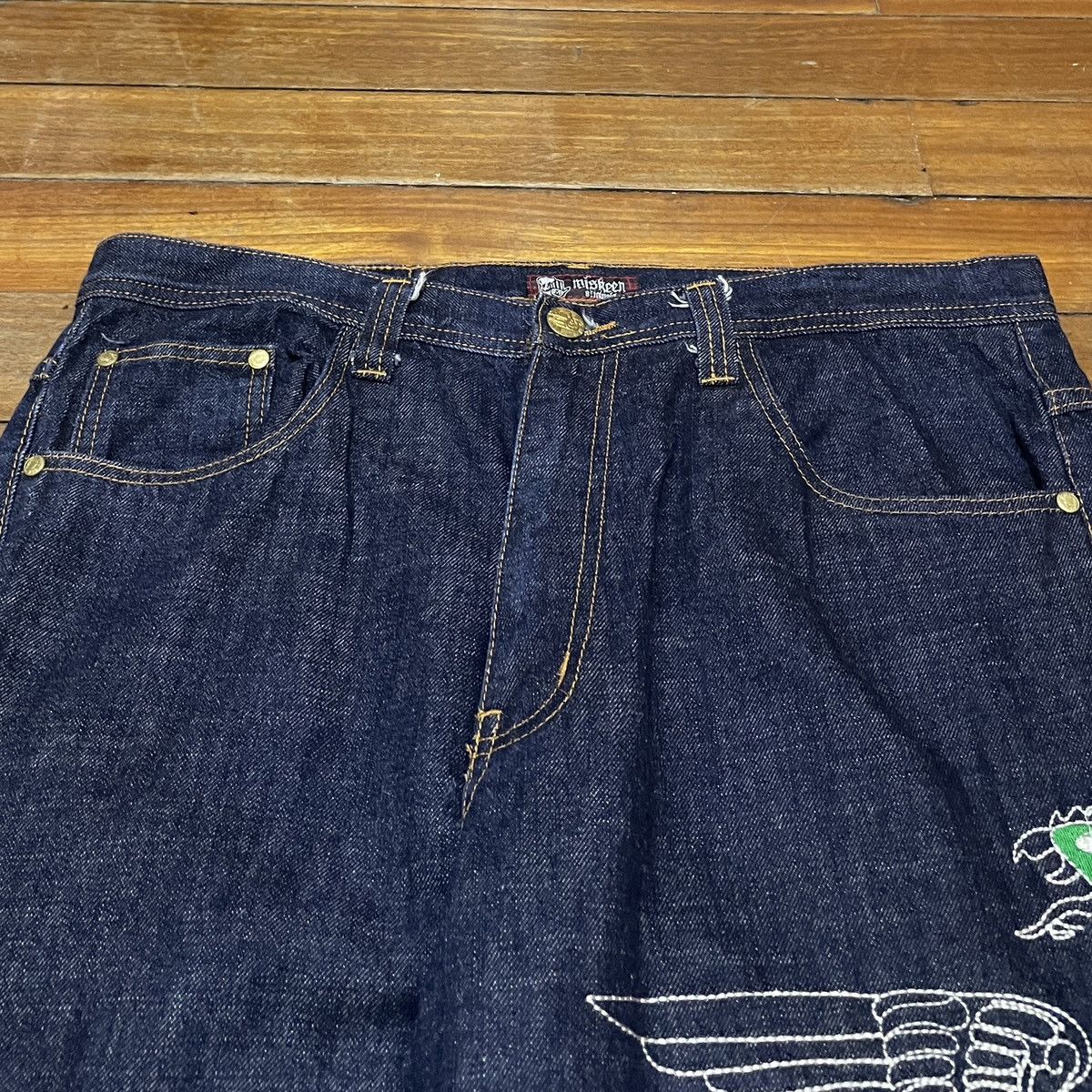 Japanese Brand × Vintage Very Rare Vintage Japanese Brand Miskeen Sukajan Jeans 1990s Size US 36 / EU 52 - 3 Thumbnail