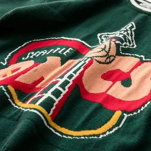 Other "SONICS" Print Letter Knitted Green Sweater Size US M / EU 48-50 / 2 - 4 Thumbnail