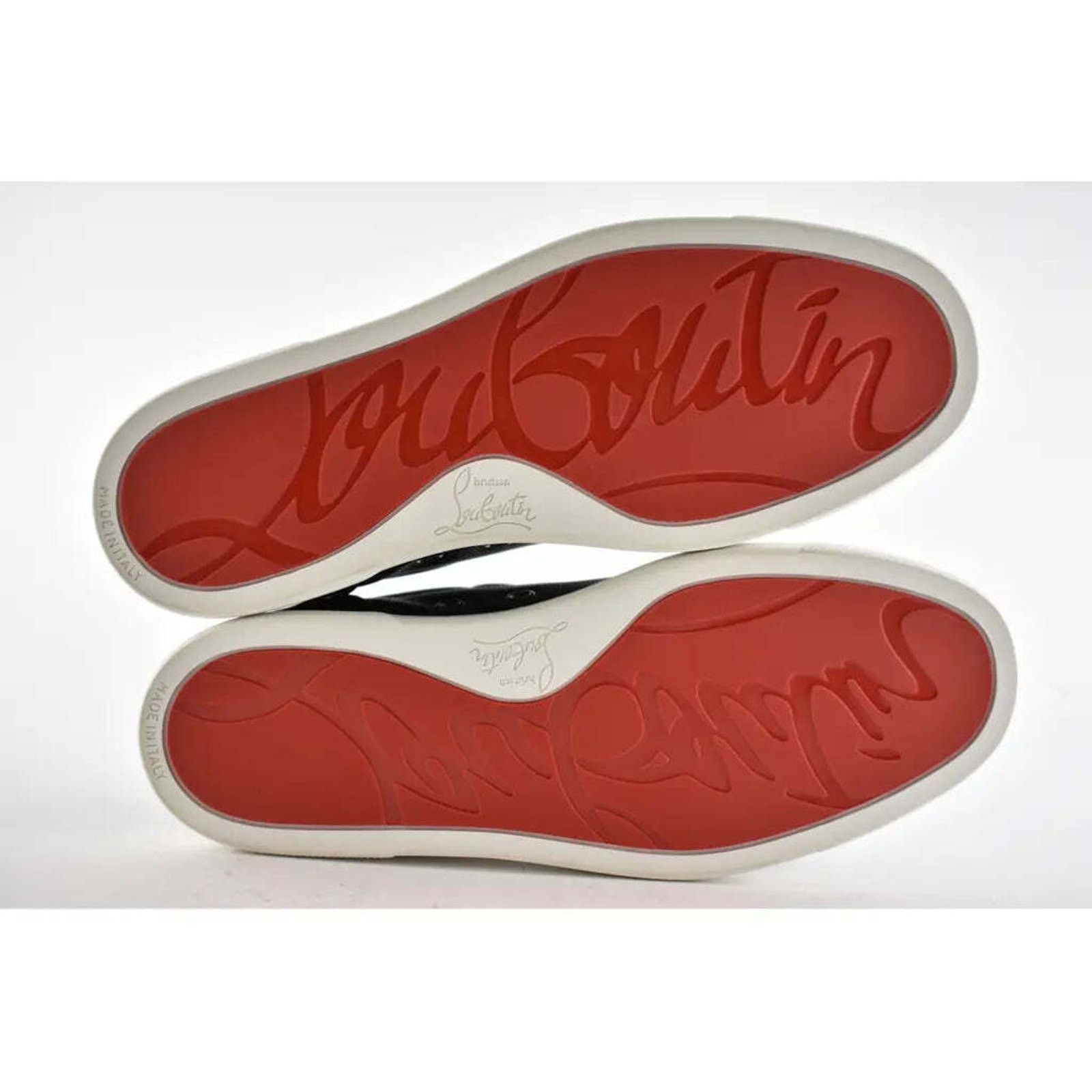 Christian Louboutin Louis Junior P Strass Donna Flat Black Low Top Sneaker 37 Size US 7 / IT 37 - 12 Thumbnail