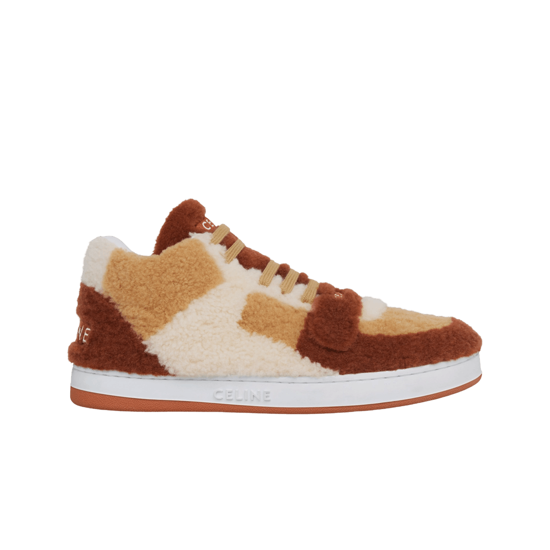 Celine o1bcso1str0625 350883735C Shearling Scratch Mid Sneakers Size US 8 / IT 38 - 1 Preview