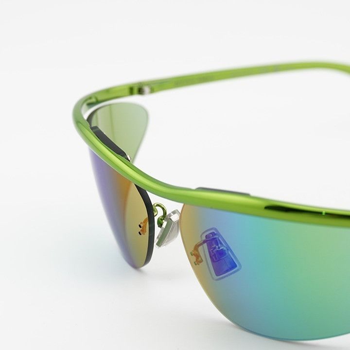 Bottega Veneta Bottega Veneta BV1174S 003 Sunglasses Green Cat Eye Frame Size ONE SIZE - 6 Thumbnail