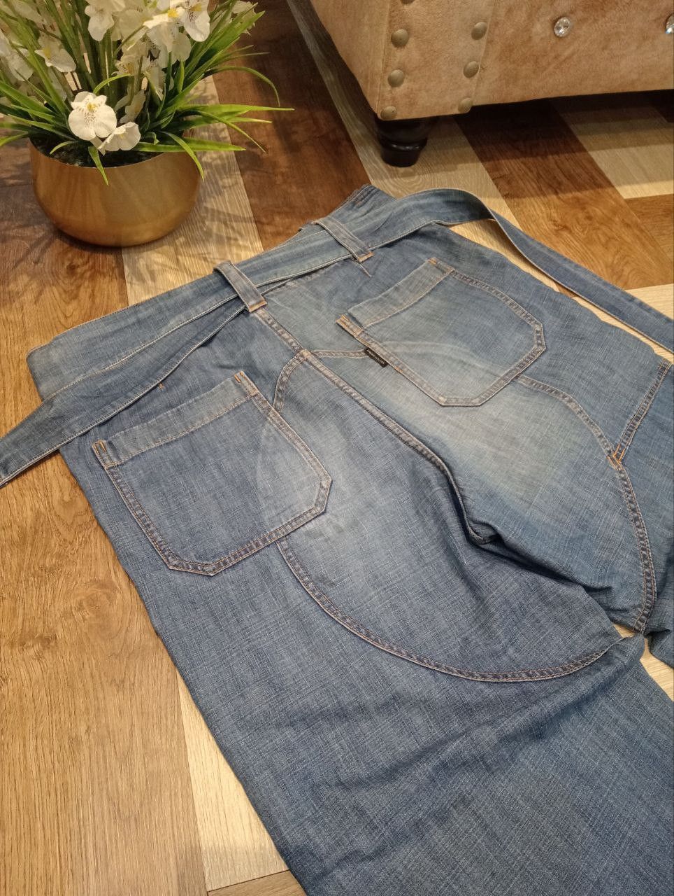 CABANE de ZUCCa RARE CABANE DE ZUCCA BY ISSEY MIYAKE BLUE CARGO JEANS Size US 36 / EU 52 - 16 Thumbnail