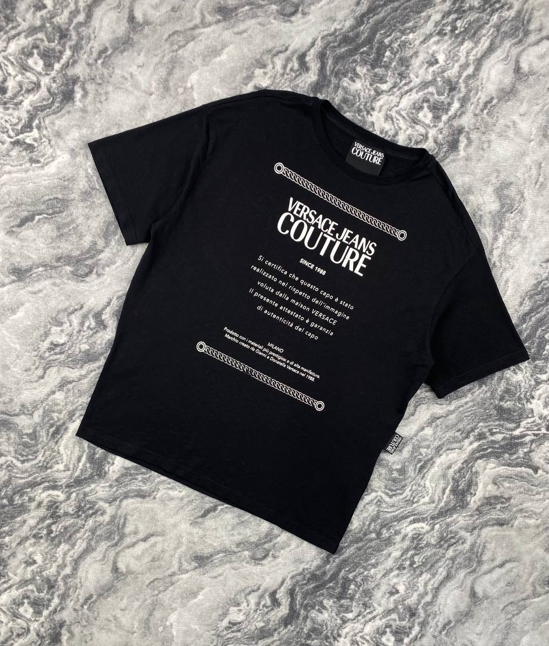Versace Versace Jeans Couture T-Shirt Big Logo Men XS Black Size US XS / EU 42 / 0 - 1 Thumbnail