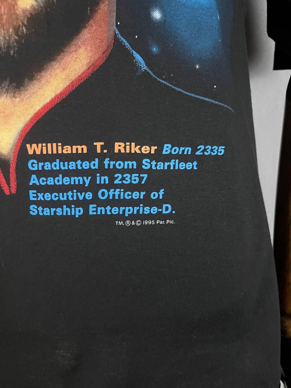 Vintage Star Trek Movie Tee T Shirt Vintage Riker Black 1990s Size US L / EU 52-54 / 3 - 10 Thumbnail