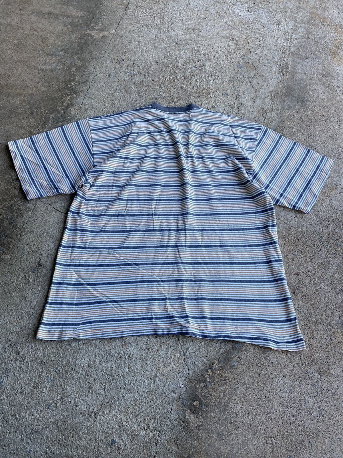 Japanese Brand × Vintage Vintage 90’s Grunge Skate Stripe Single Stitch Shirt Size US XL / EU 56 / 4 - 7 Thumbnail