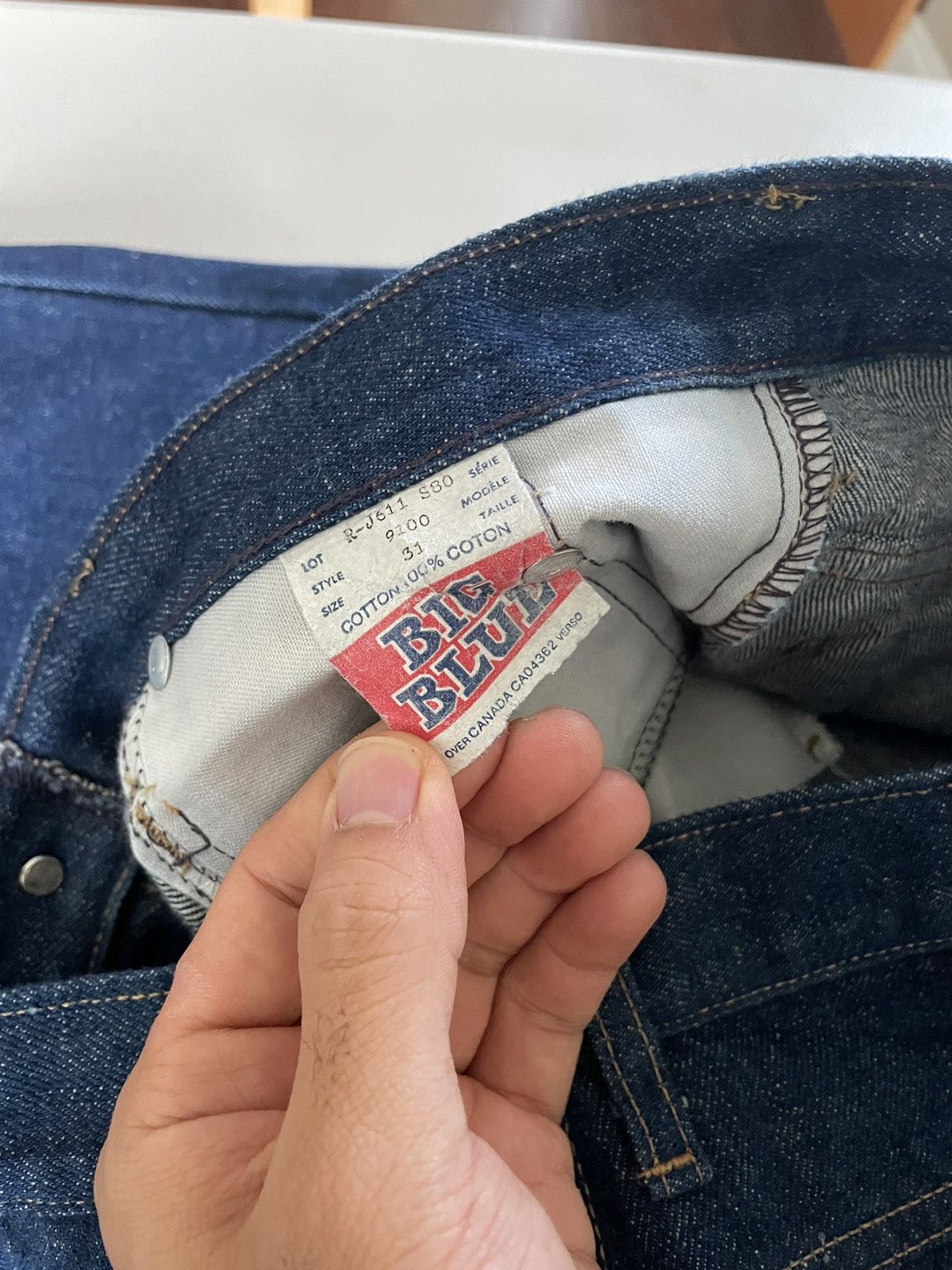 Other Vintage 80’s Big Blue Wide Leg Indigo Blue Denim Jeans Size US 31 - 5 Thumbnail