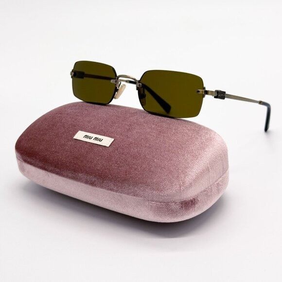 Miu Miu NEW MIU MIU SUNGLASSES MUB50S 26C09Z BROWN WOMEN MU B50S SMU Size ONE SIZE - 1 Thumbnail