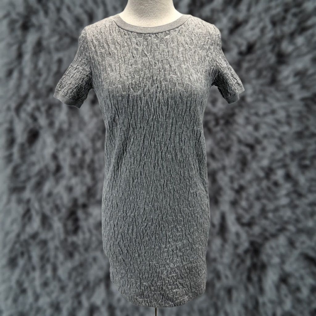 Cos COS Textured Mini Dress Women’s XS Grey Short Sleeve Minimalist Modern Capsule Dress Womens XS Grey Short Sleeve Minimalist Modern COS Size 26" / US 2 / IT 38 - 1 Thumbnail