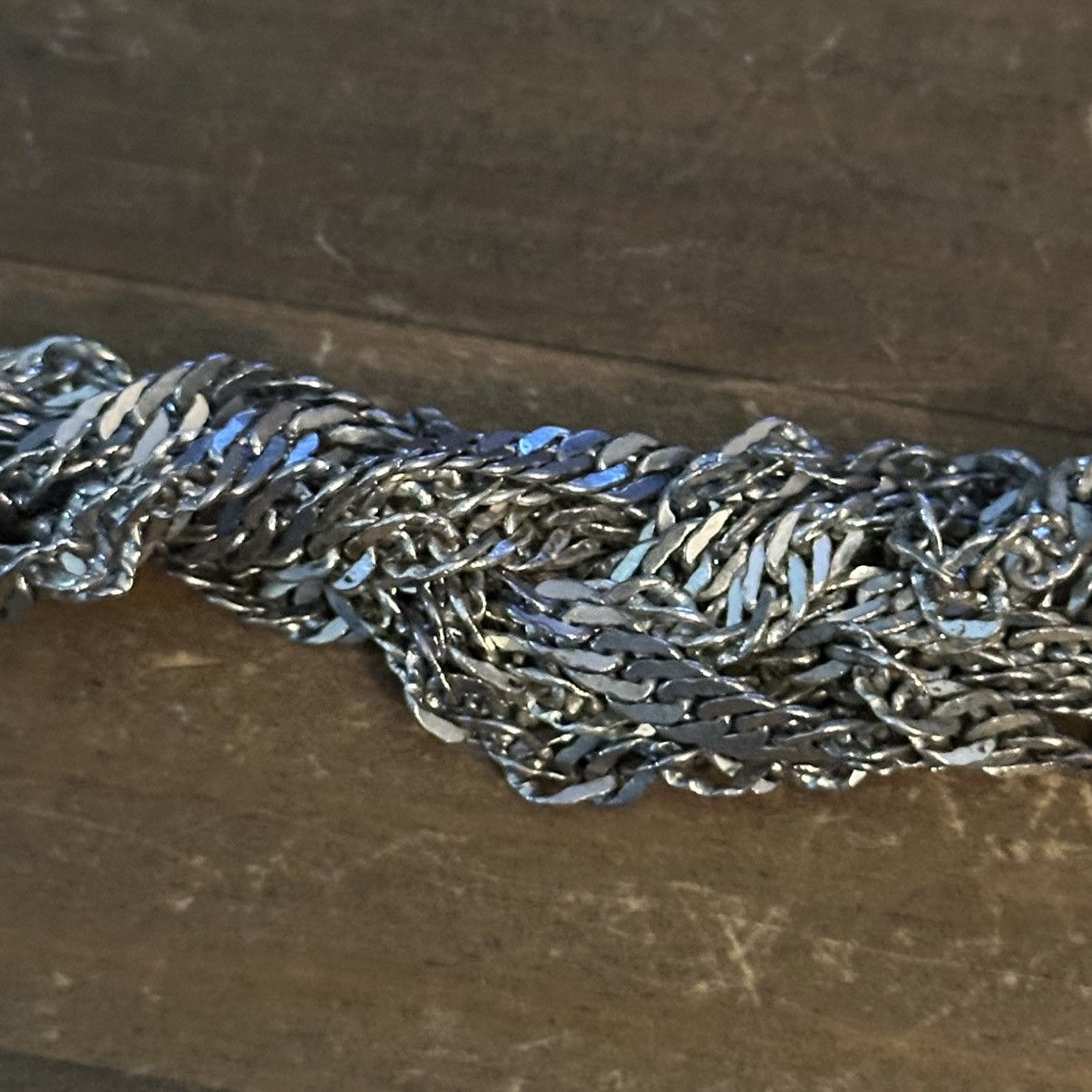 Other Long chunky twisted silver tone necklace Size ONE SIZE - 3 Thumbnail