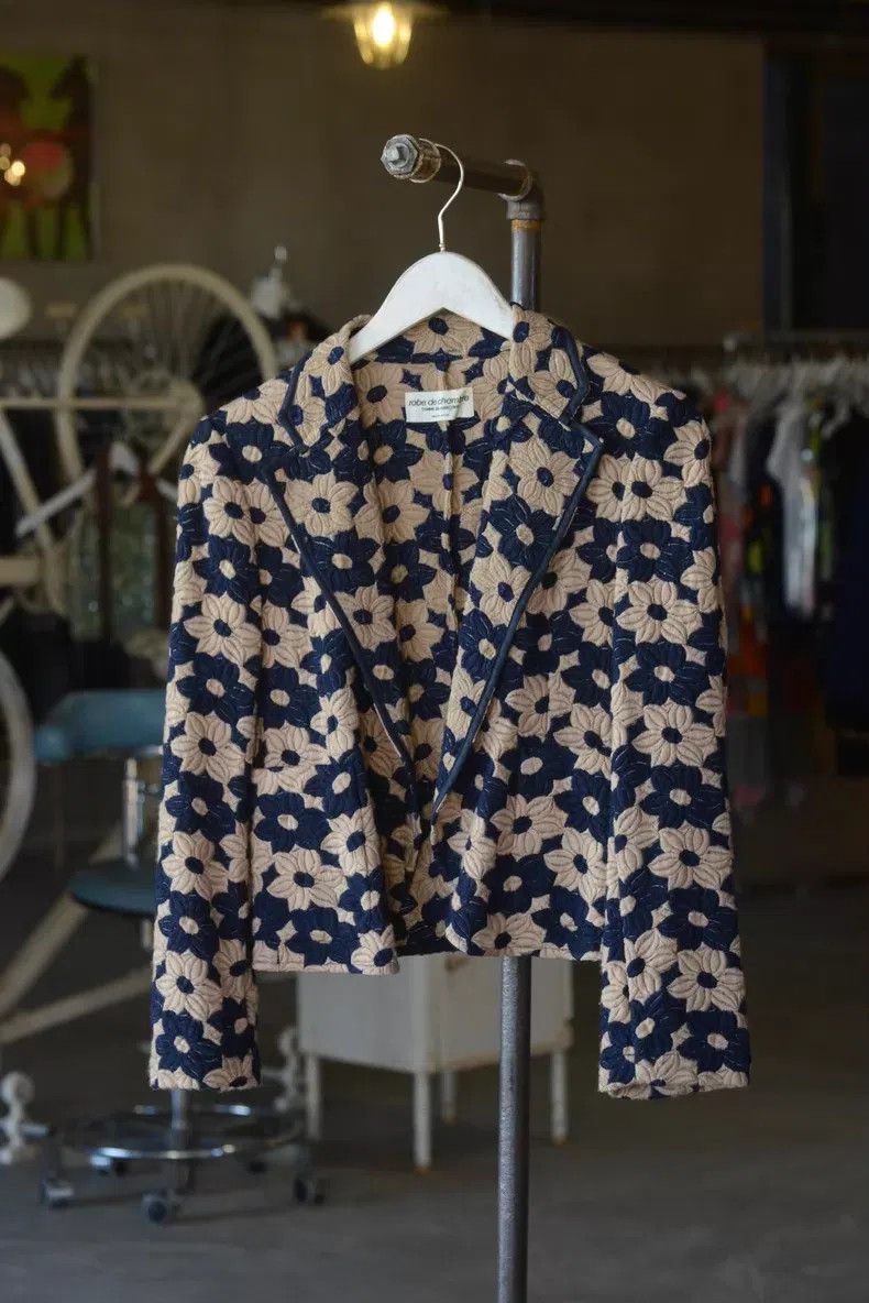 Comme des Garcons Comme Des Garcons size F Relief Floral Cardigan Jacket Size S / US 4 / IT 40 - 1 Thumbnail