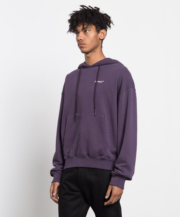 Off-White Purple Caravaggio Crowning Oversized Hoodie Size US S / EU 44-46 / 1 - 3 Thumbnail