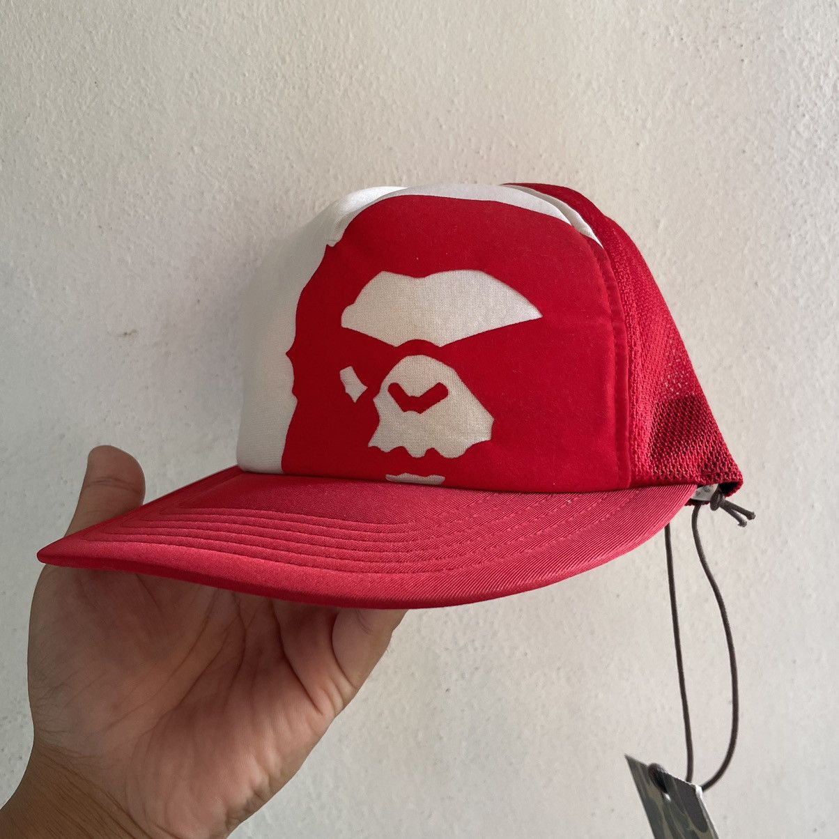 Bape Vintage Bape Mad Face Mesh Trucker Cap Size ONE SIZE - 2 Thumbnail