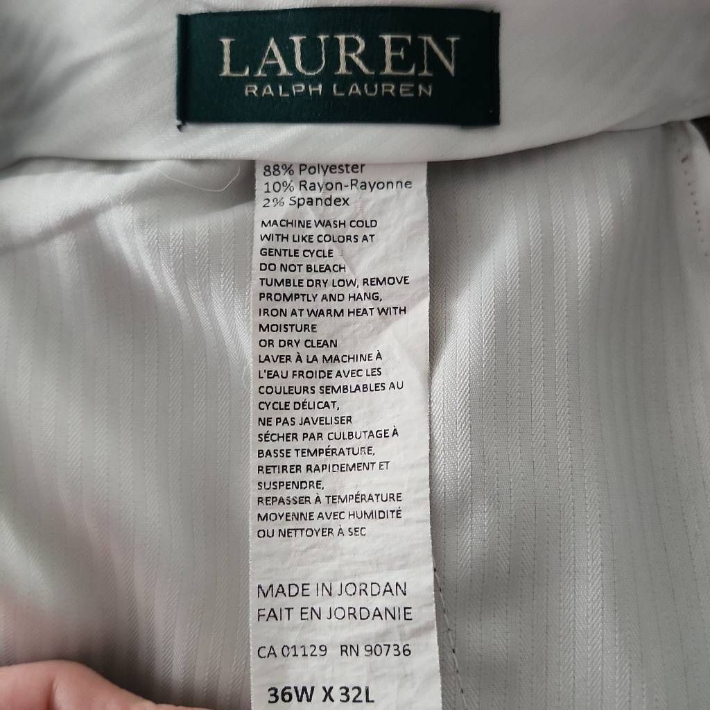 Lauren Ralph Lauren Lauren Ralph Lauren Men's Size 36 x 32 Greige Dress Pants Size US 36 / EU 52 - 6 Thumbnail